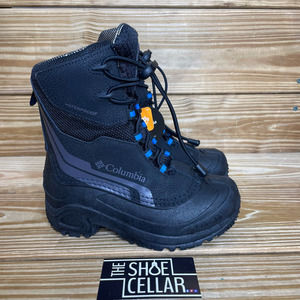 Columbia Boys Bugaboot Snow Boot Black Navy Leather Waterproof Logo 1 New EUR 32